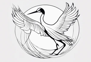 Japanese crane tattoo idea
