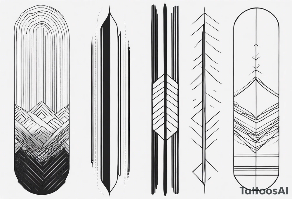 Vertical Line Forearm tattoo idea