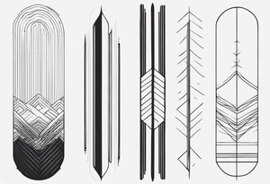 Vertical Line Forearm tattoo idea