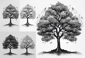Minimalist tree tattoo idea
