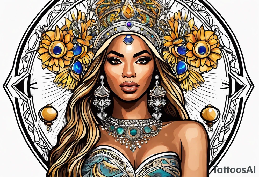 Beyoncé as the Libra zodiac sign tattoo idea