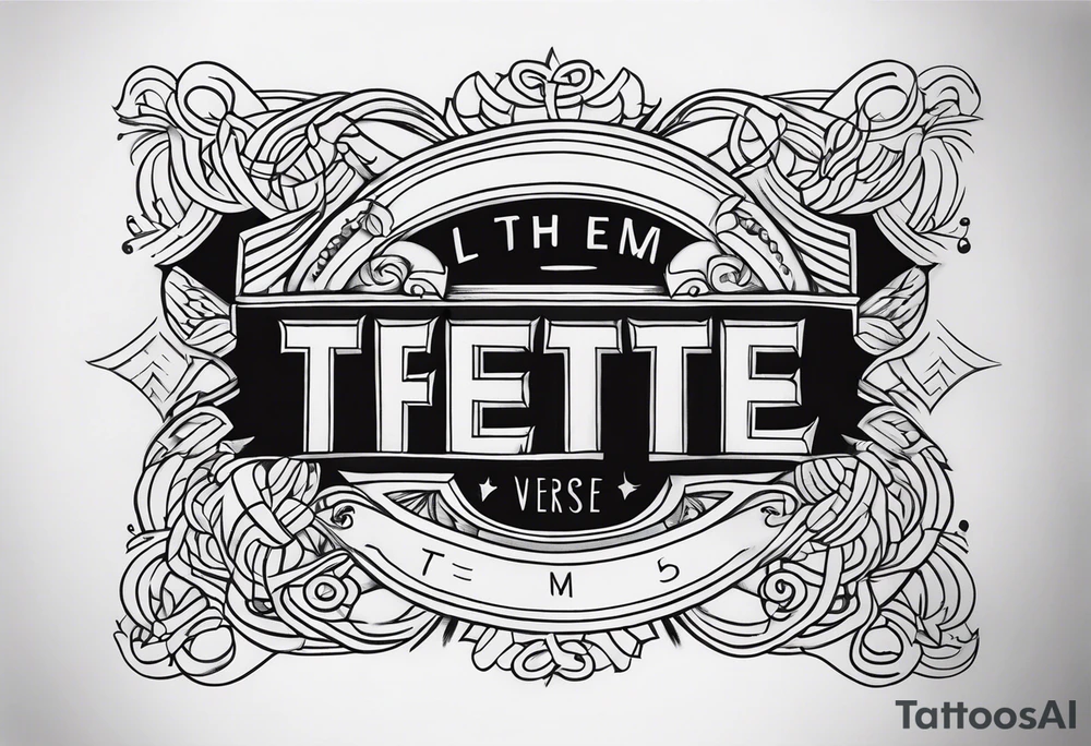 Let Them tattoo verse, vintage letters tattoo idea