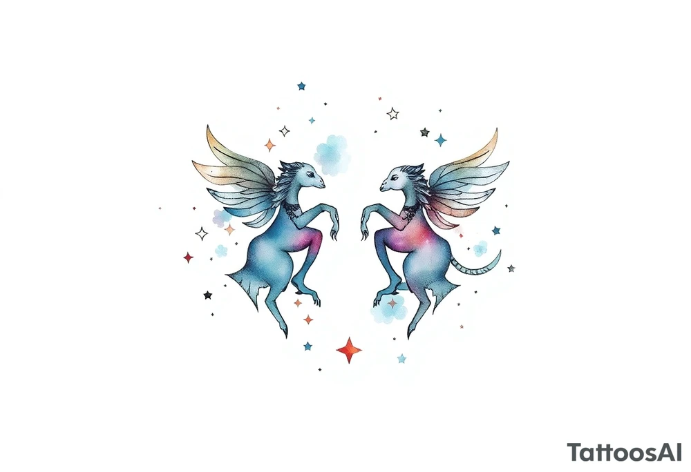 Gemini stars constellation tattoo idea