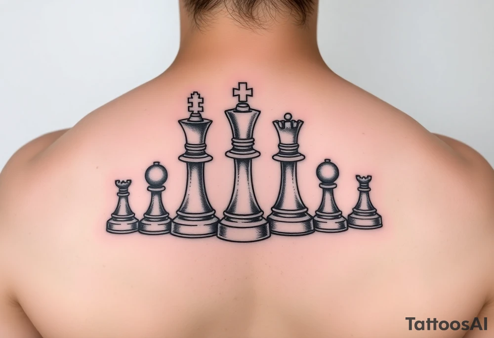 Chess pieces tattoo idea