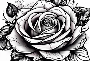 Rose with outward shading tattoo idea