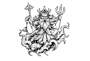 god of sea tattoo idea