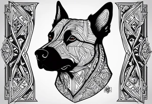Black Dog tattoo idea