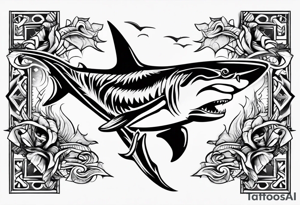 Shark teeth tattoo idea