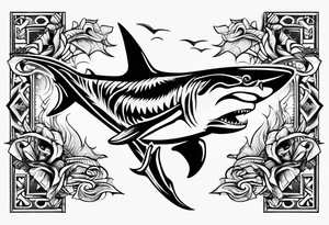 Shark teeth tattoo idea