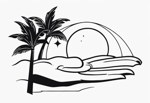 Palm tattoo idea