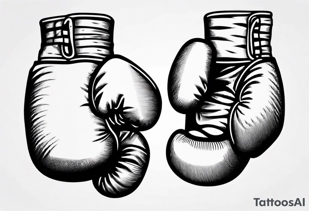 pair of boxing gloves tattoo idea