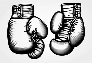 pair of boxing gloves tattoo idea