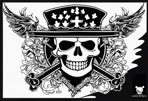 one piece shirohige flag tattoo idea