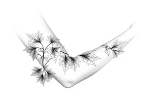 Maple leaves, juniper leaves, Blake, Kenya, Jacob tattoo idea
