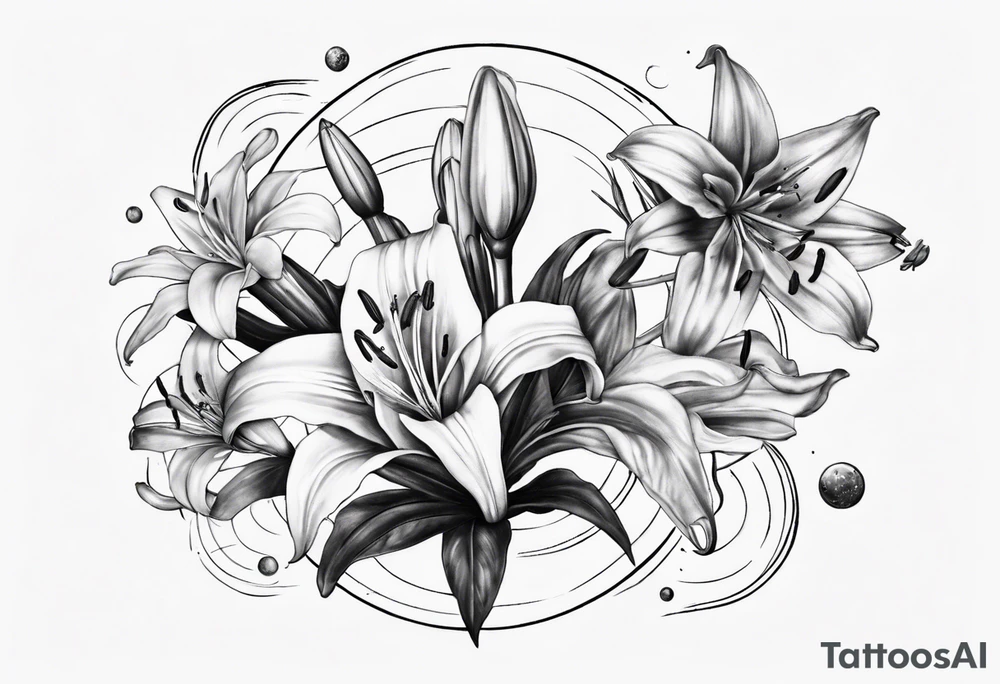 Lily planets tattoo idea