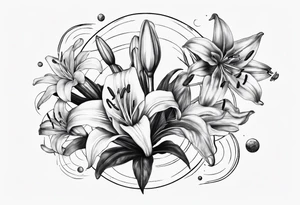 Lily planets tattoo idea