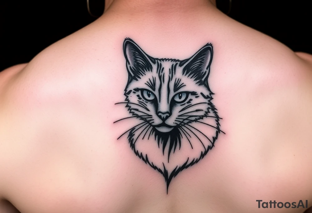 black cat tattoo idea
