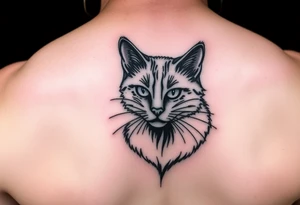 black cat tattoo idea