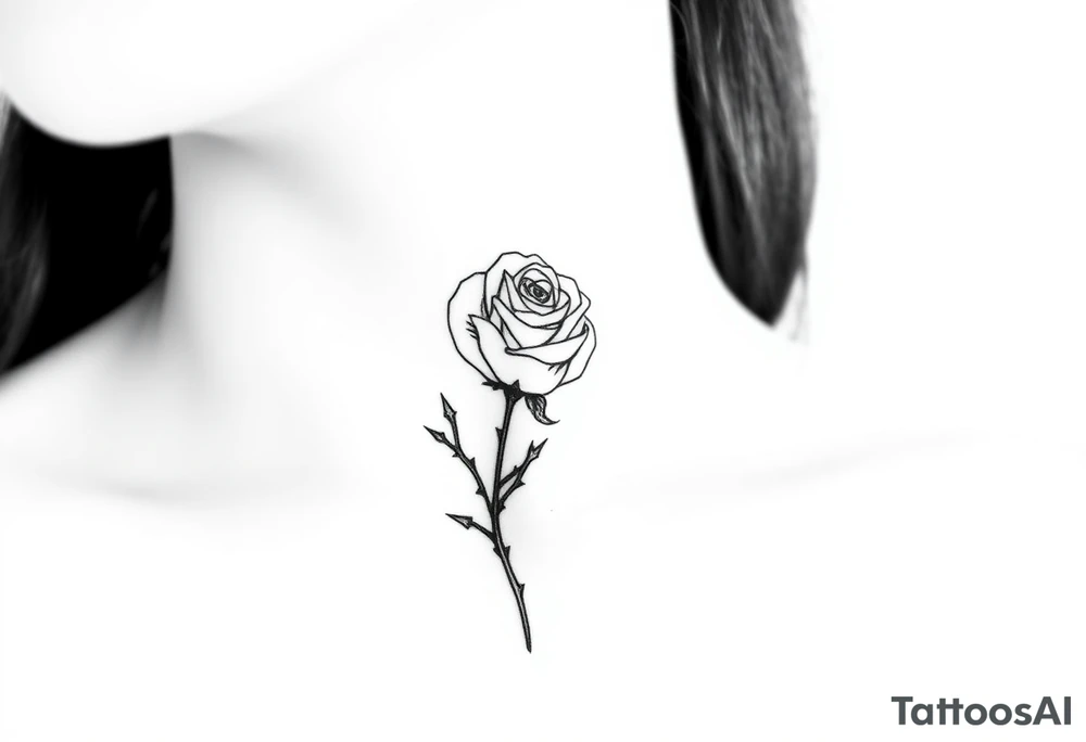 Rose and thorns tattoo idea