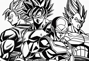 Dragon ball z, dragon ball, goku, vegeta, gogeta, frieza, cell, gohan, trunks, buu tattoo idea