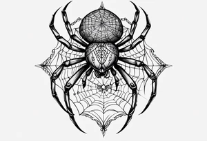 Feminine dainty spider tattoo idea