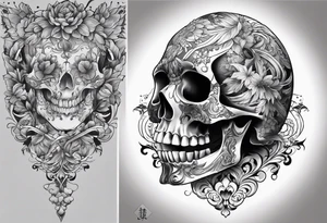 back skeleton tattoo idea