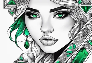 The name Rylee with an emerald tattoo idea