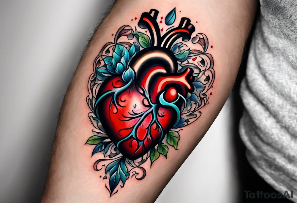 heart tattoo
“Gift from my mother
Curse from my pops” tattoo idea