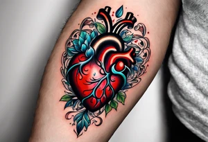 heart tattoo
“Gift from my mother
Curse from my pops” tattoo idea