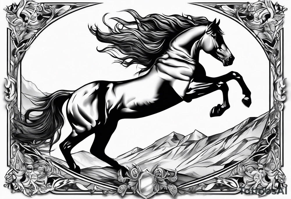 Pferd spirituell tattoo idea