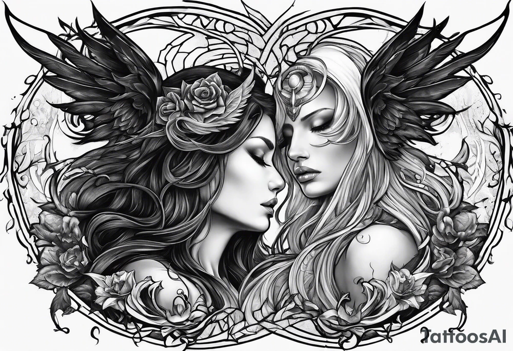 Angel Vs Demon for my soul tattoo idea
