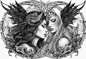 Angel Vs Demon for my soul tattoo idea