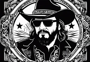 Waylon Jennings logo tattoo idea