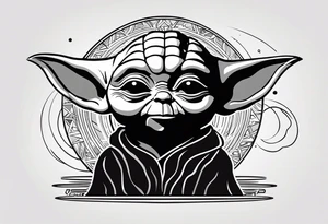 The name yoda with o being a planet tattoo idea