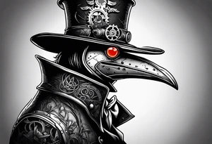 steampunk plague doctor tattoo idea