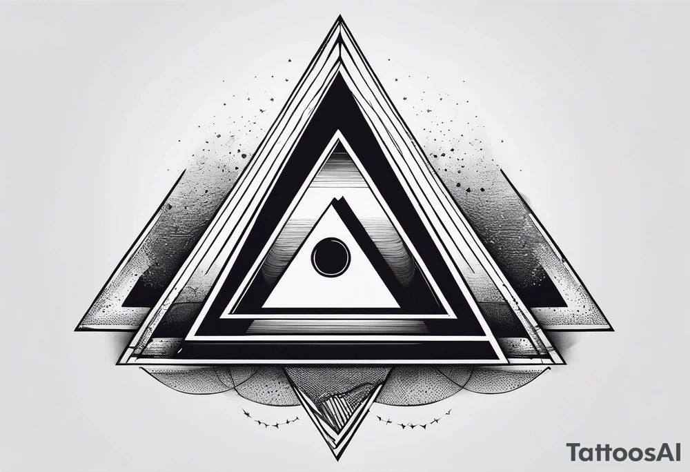 A triangle with nothing inside of it tattoo idea