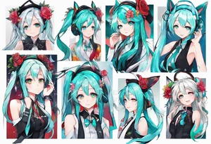Tiny Small miku_hatsune beautiful not a portrait tattoo idea