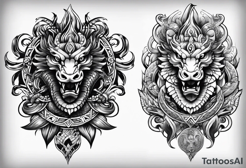 quetzalcoatl snake full body arm sleeve tattoo idea
