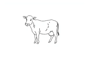 small black and white patched cow tattoo idea