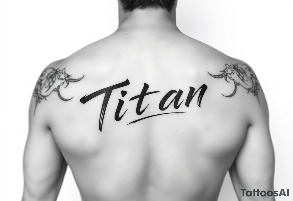 Japanese writing of my son name ‘Titan’ placement on my ribs tattoo idea