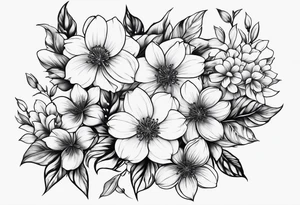 rising blossoms tattoo idea