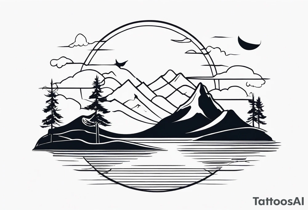 Scenery tattoo idea