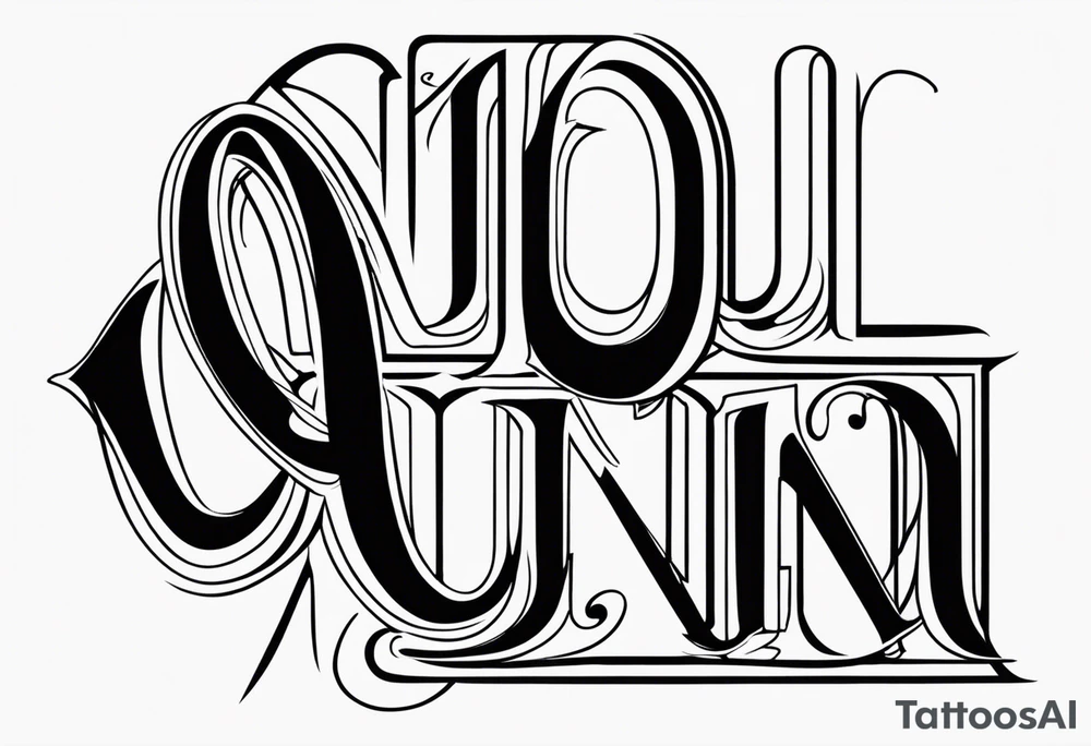quinn in cool font tattoo idea
