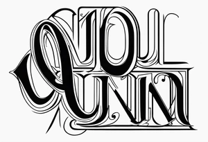 quinn in cool font tattoo idea