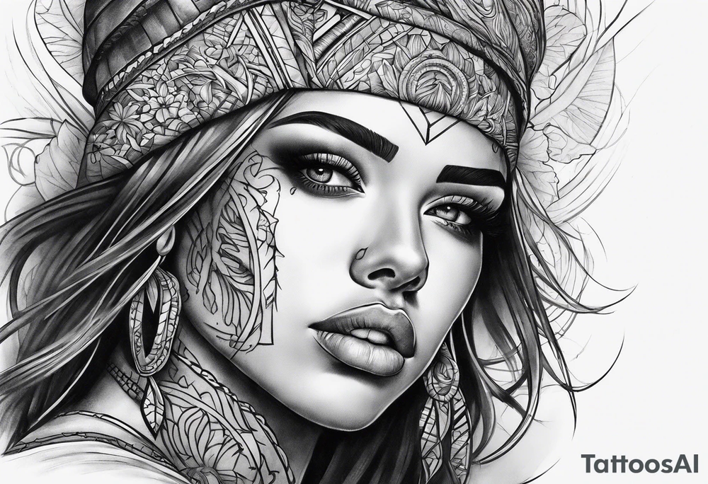 distressed pain tattoo idea