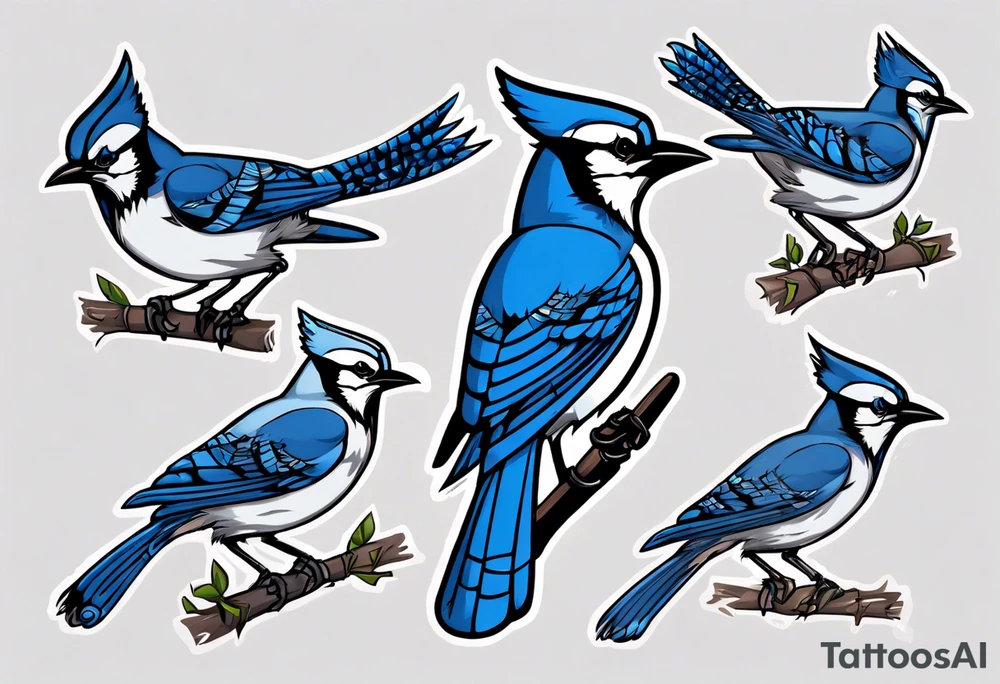 boxing bluejay tattoo idea