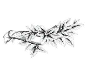 Amazon rainforest foliage tattoo idea
