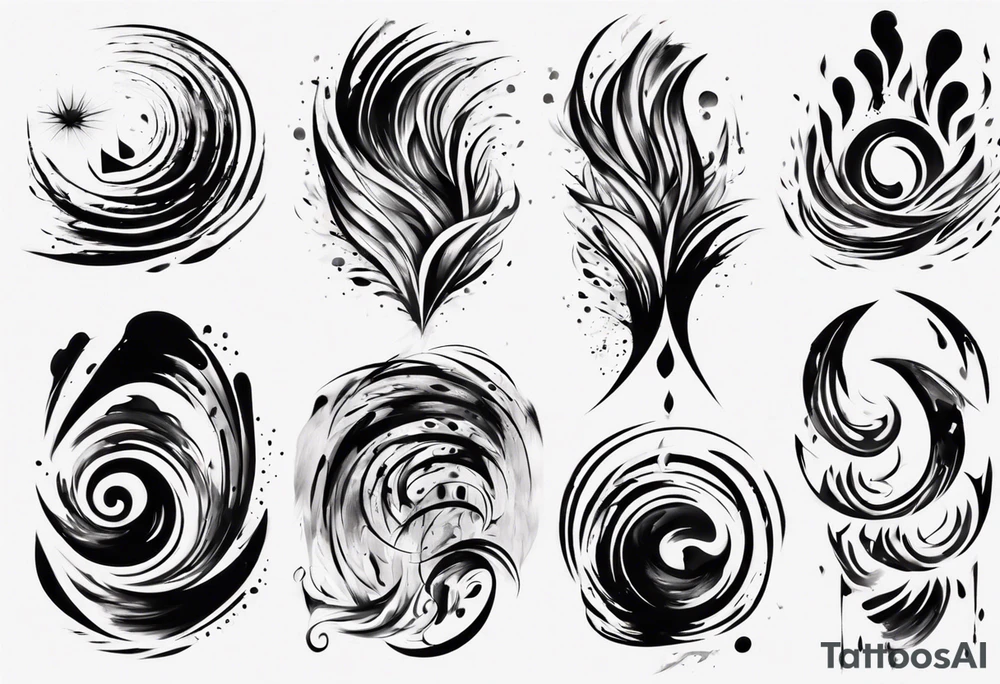 abstract Brush stroke tattoo idea