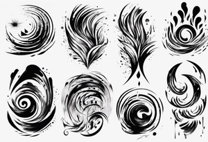 abstract Brush stroke tattoo idea