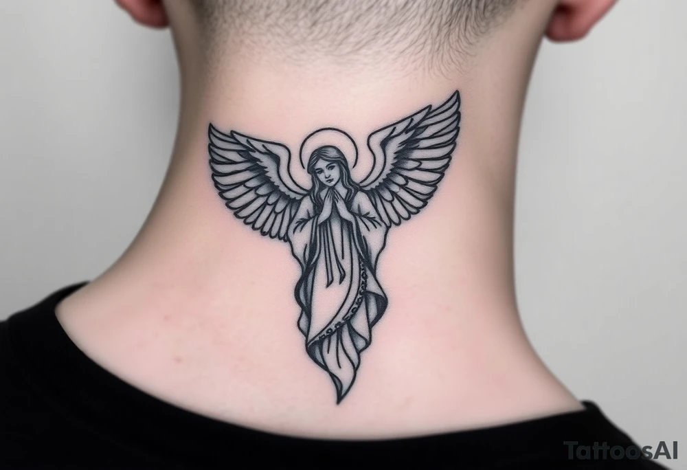 Russian orthodox angel tattoo idea